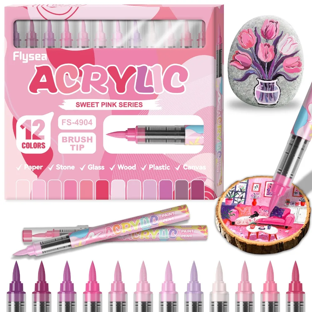 Набор акриловых маркеров из 12 цветов с жидкими чернилами, мягкий наконечник-кисть, для творчества, премиум-качество
Набор акриловых маркеров из 12 цветов с жидкими чернилами, мягкий наконечник-кисть, для творчества, премиум-качество