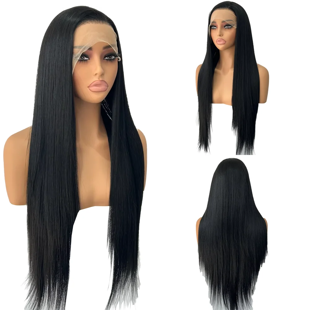 13x4 Transparent Lace Long Straight Cosplay Wig Black Universal Synthetic Hair Heat Resistant For Comic Con Costume Full Wig
13x4 Transparent Lace Long Straight Cosplay Wig Black Universal Synthetic Hair Heat Resistant For Comic Con Costume Full Wig