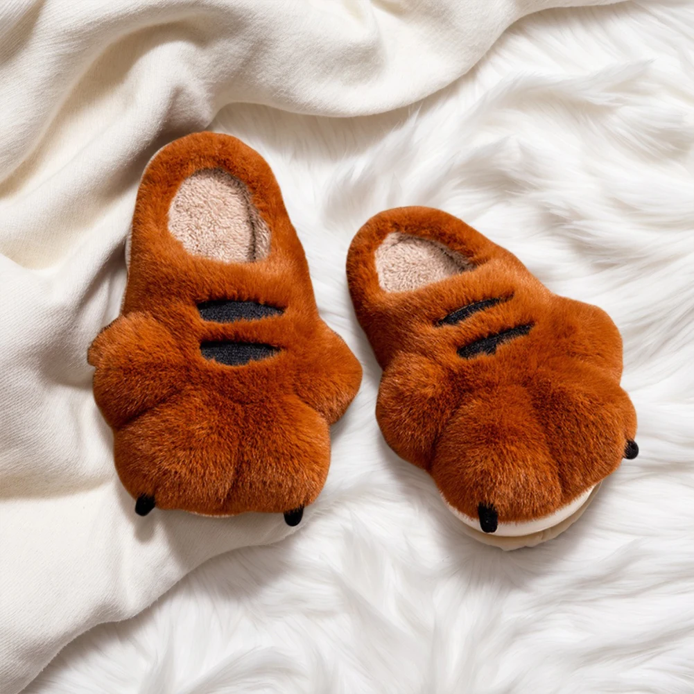 Tiger Paw Plush Slippers Flat Thermal Slippers Comfortable Furry Paw Couple Slippers Anti Slip Cute Paw Slippers for Men & Women
Tiger Paw Plush Slippers Flat Thermal Slippers Comfortable Furry Paw Couple Slippers Anti Slip Cute Paw Slippers for Men & Women