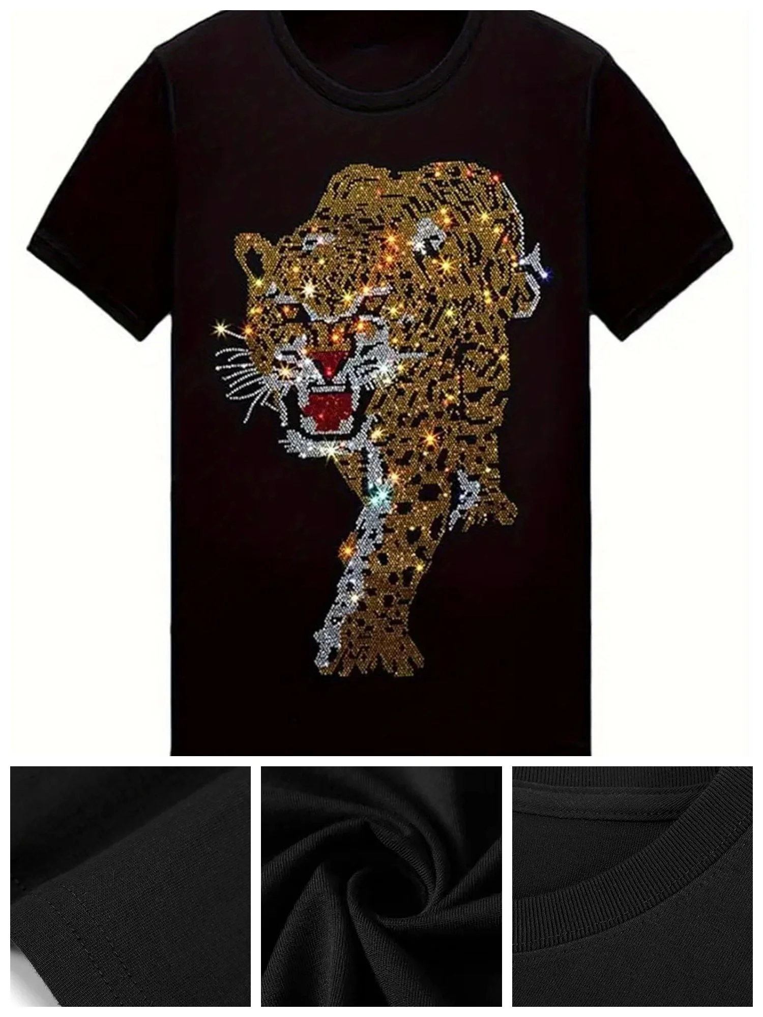 1 piece, 100% cotton, letter printed T-shirt with tiger pattern, casual trendy men's T-shirt in the current season, cotton short
1 piece, 100% cotton, letter printed T-shirt with tiger pattern, casual trendy men's T-shirt in the current season, cotton short