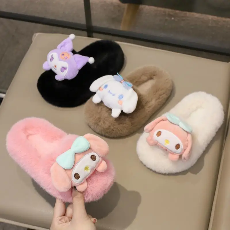 Kawaii Sanrio Slippers Mymelody Kuromi Cinnamoroll Children's Autumn New Slippers Girls Wear Solid Color Cartoon Plush Slippers
Kawaii Sanrio Slippers Mymelody Kuromi Cinnamoroll Children's Autumn New Slippers Girls Wear Solid Color Cartoon Plush Slippers