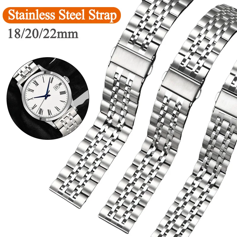 18mm 20mm 22mm Universal seven-bead stainless steel watch strap Quick Release men women Bracelet Watch Accessories Wristband
18mm 20mm 22mm Universal seven-bead stainless steel watch strap Quick Release men women Bracelet Watch Accessories Wristband