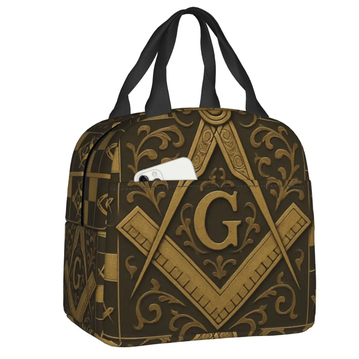 Термоизолированная сумка для обеда с символом масонства, квадратом и компасом, для женщин, многоразовый контейнер для хранения еды
Термоизолированная сумка для обеда с символом масонства, квадратом и компасом, для женщин, многоразовый контейнер для хранения еды