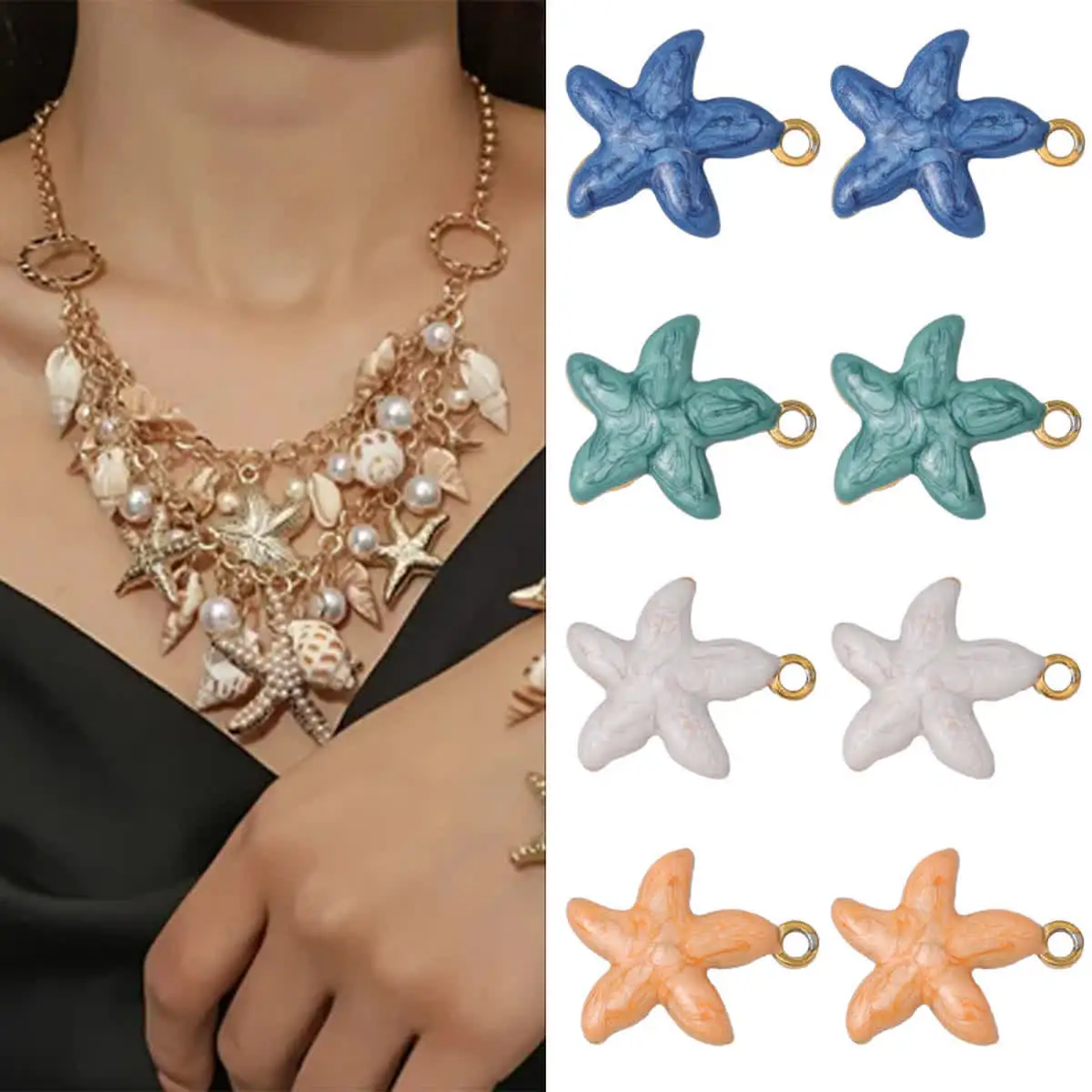10pcs Stainless Steel Enamel Marine Coral Metal Earring Bangle Charms for DIY Necklace Bracelet Jewelry Making and Crafting
10pcs Stainless Steel Enamel Marine Coral Metal Earring Bangle Charms for DIY Necklace Bracelet Jewelry Making and Crafting