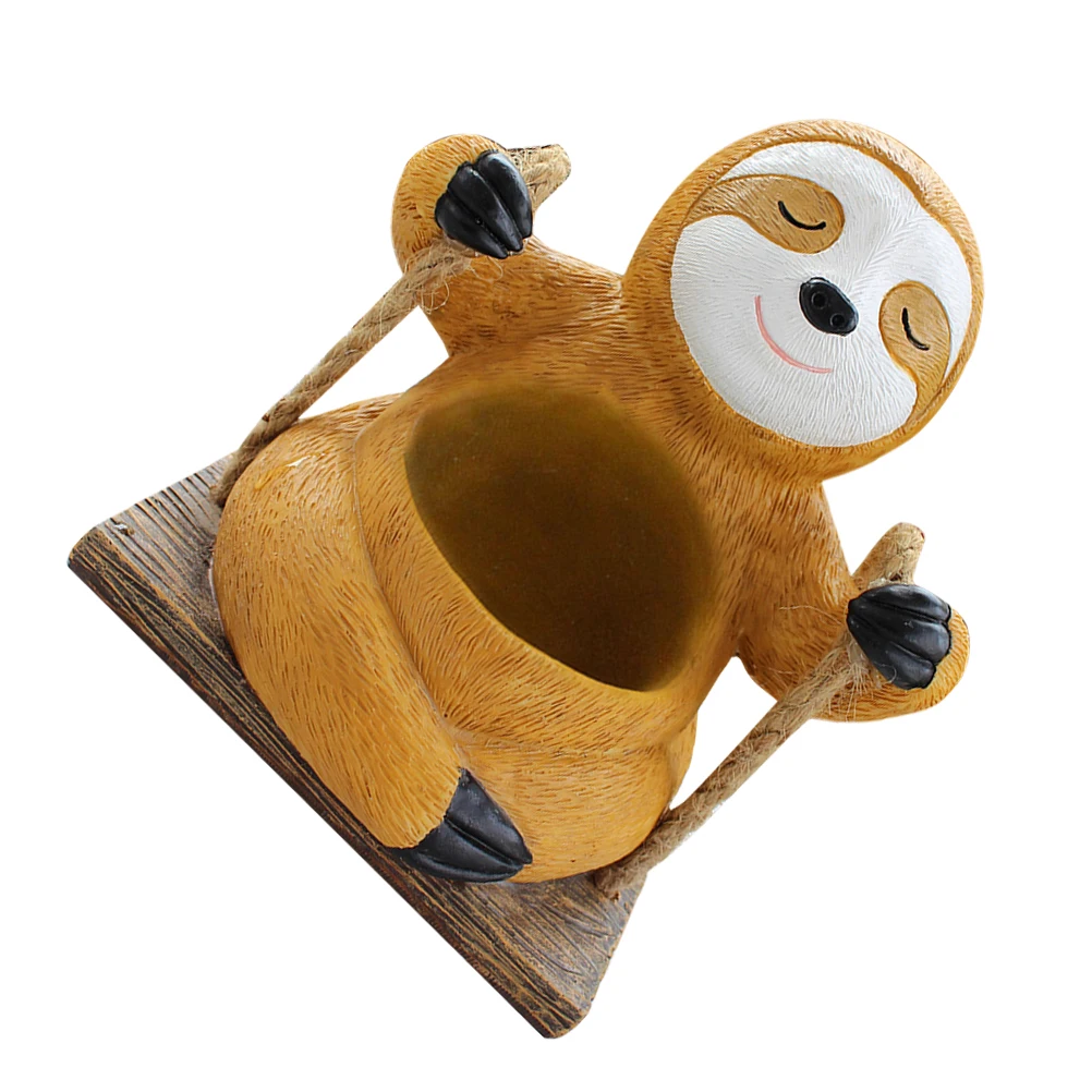 Resin Hanging Planter Sloth Shape Pot Cartoon Swing Ornament Lightweight Compact Design Suitable Balcony Office Gifts
Resin Hanging Planter Sloth Shape Pot Cartoon Swing Ornament Lightweight Compact Design Suitable Balcony Office Gifts