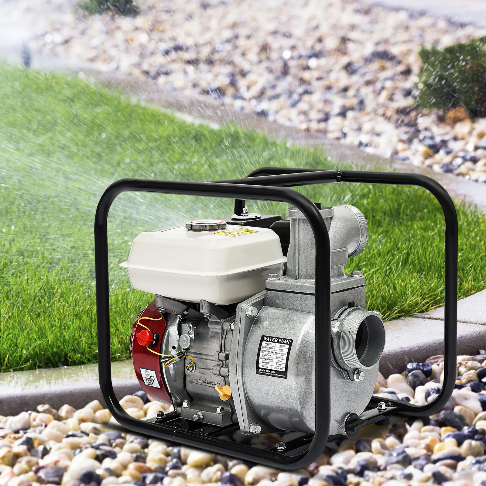 4 Stroke Gasoline Engine Water Pump, Gasoline Powered Water Transfer Pump High Pressure Irrigation Water Pump for Irrigation Pool
4 Stroke Gasoline Engine Water Pump, Gasoline Powered Water Transfer Pump High Pressure Irrigation Water Pump for Irrigation Pool