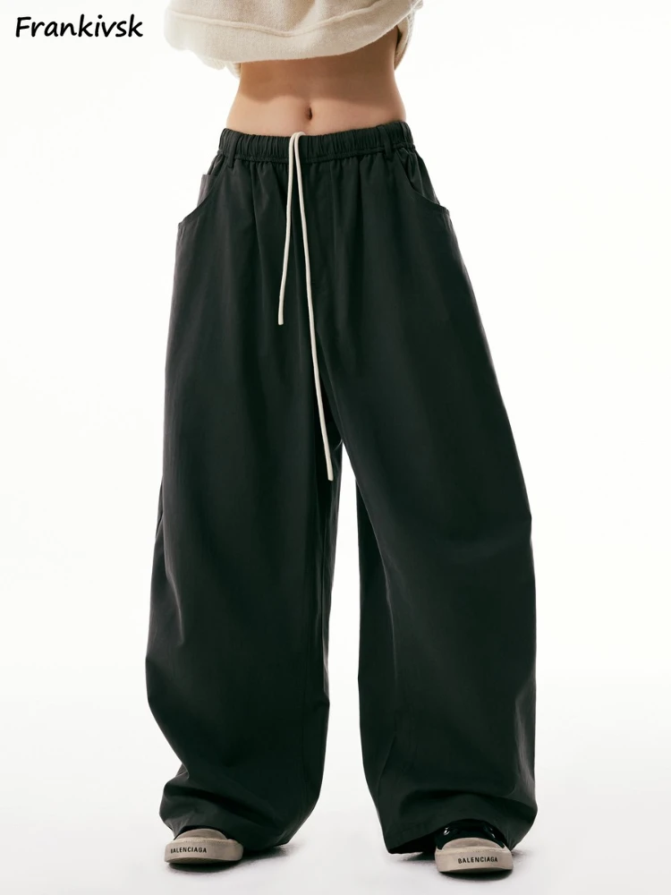 Wide Leg Pants Women Loose Korean Style Solid Full Length Normcore Leisure Fashion All-match Punk Daily Retro Drawstring
Wide Leg Pants Women Loose Korean Style Solid Full Length Normcore Leisure Fashion All-match Punk Daily Retro Drawstring