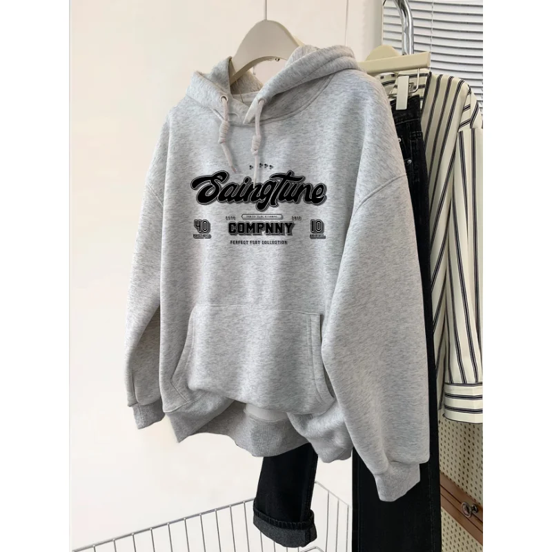 Slimming Effect Oversize Spring Autumn Hoodie Women's Loose Thin Hong Kong Style Top Cotton Polyester Blend Long Sleeve
Slimming Effect Oversize Spring Autumn Hoodie Women's Loose Thin Hong Kong Style Top Cotton Polyester Blend Long Sleeve