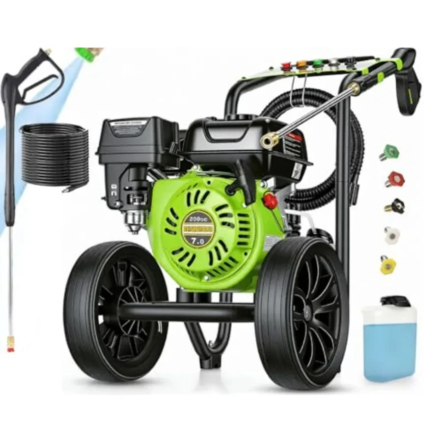 Commercial gas-powered pressure washer for outdoor cleaning: 4200 PSI, 4.0 GPM, 212CC engine, copper pump, 25ft hose, spray gun
Commercial gas-powered pressure washer for outdoor cleaning: 4200 PSI, 4.0 GPM, 212CC engine, copper pump, 25ft hose, spray gun