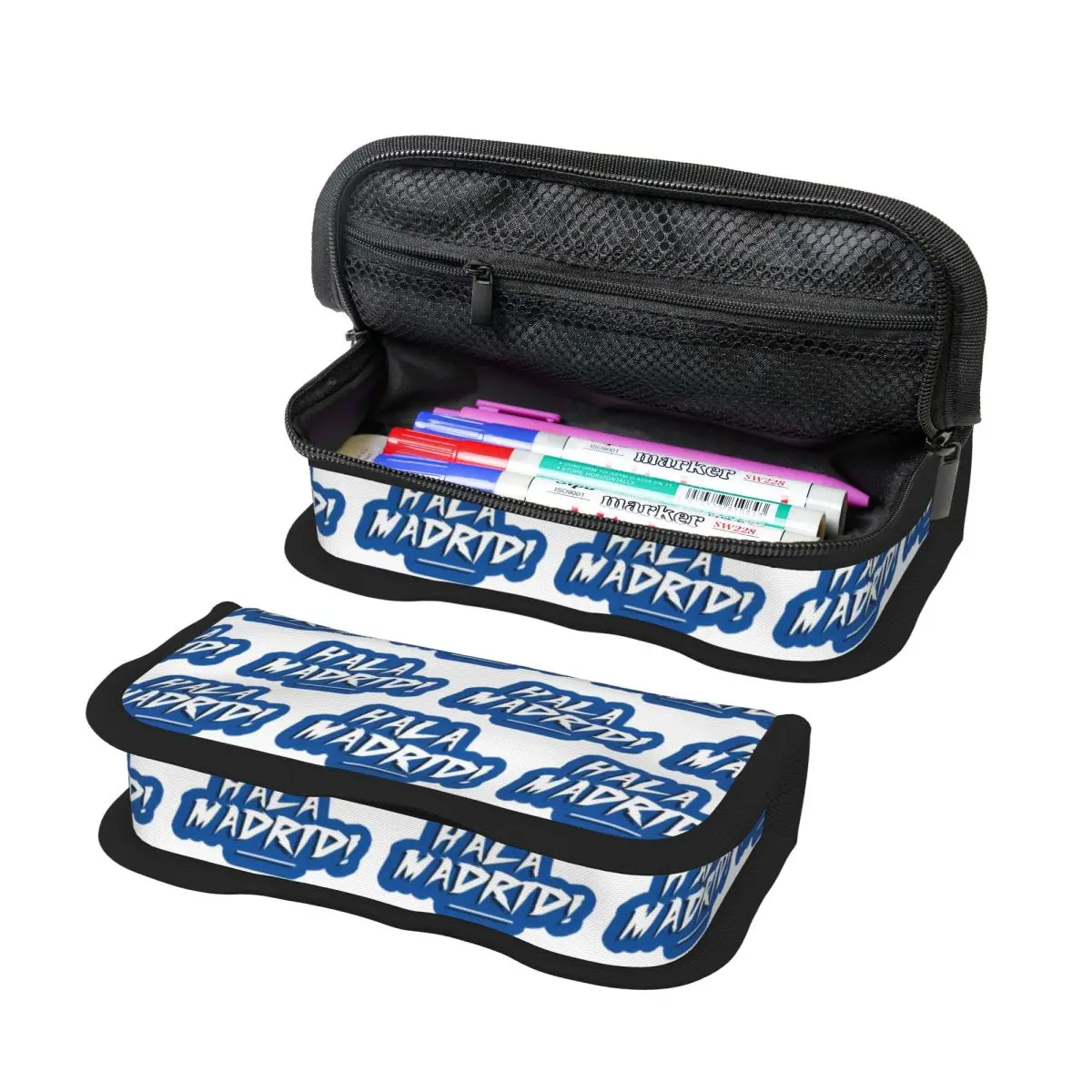 Hala Madrid Letters Pencil Case for Boy Girl School Pen Box Pencil Bag Stationery Supplies Pen Holder Bag
Hala Madrid Letters Pencil Case for Boy Girl School Pen Box Pencil Bag Stationery Supplies Pen Holder Bag