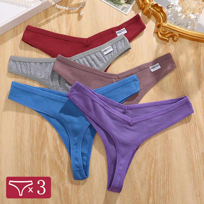 3Pcs/Set Sexy Cotton Thongs Women Panties Solid Color Low Waist Breathable G-String Underwear Female Soft Intimates Lingerie
3Pcs/Set Sexy Cotton Thongs Women Panties Solid Color Low Waist Breathable G-String Underwear Female Soft Intimates Lingerie