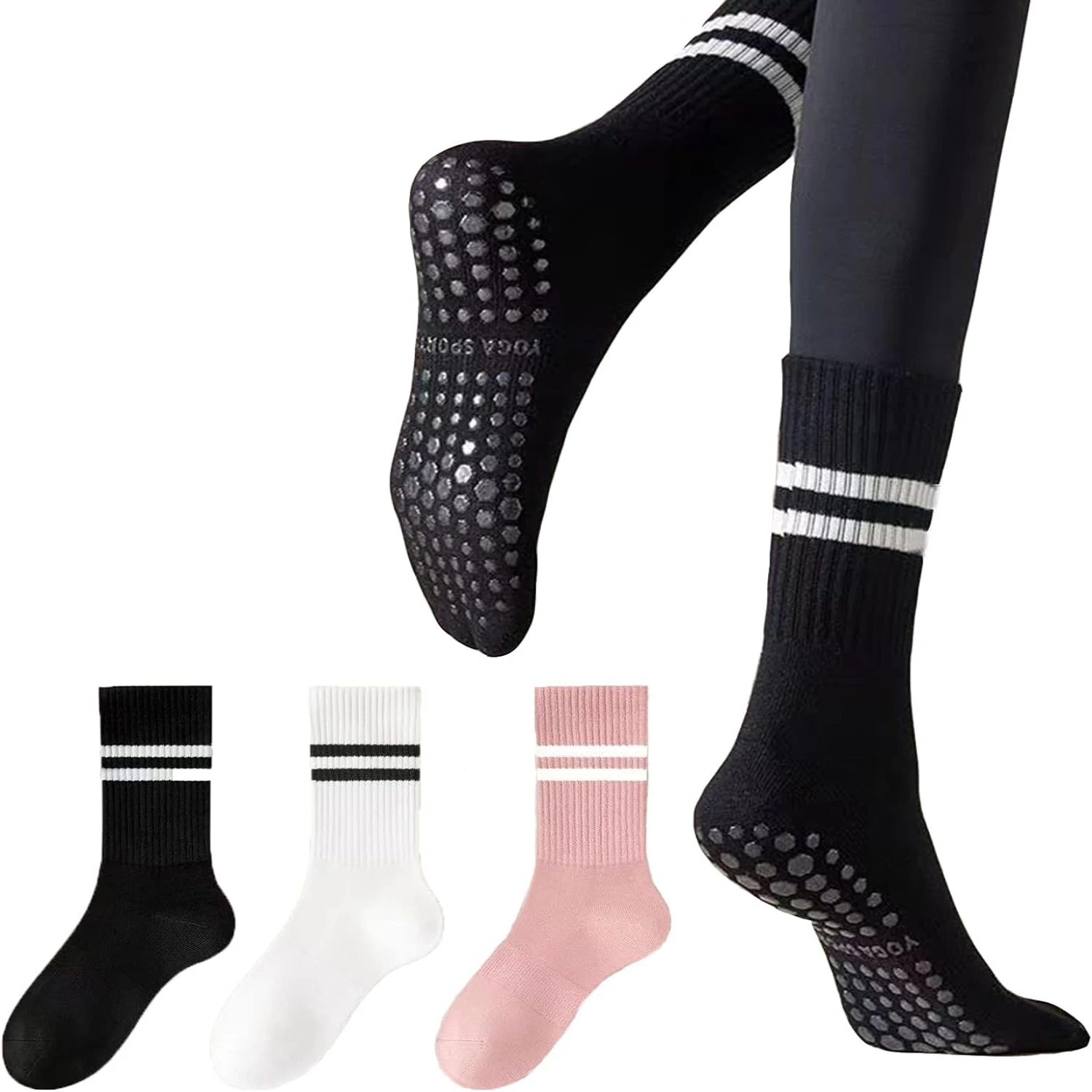 Enhance Your Yoga, Ballet, Fitness, and Athletic Sessions with Stylish Non-Slip Women's Pilates Socks for Ultimate Stability, Pe
Enhance Your Yoga, Ballet, Fitness, and Athletic Sessions with Stylish Non-Slip Women's Pilates Socks for Ultimate Stability, Pe