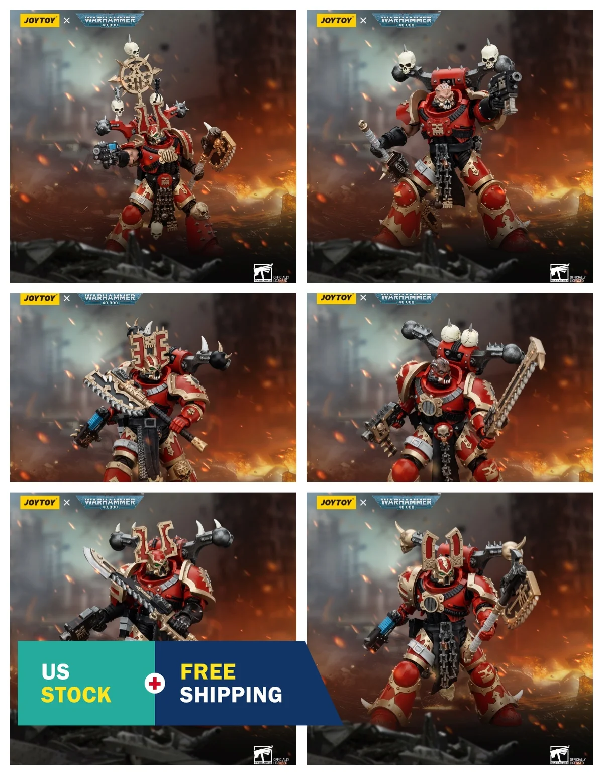 Фигурка HiPlay JOYTOY Warhammer 40K World Eaters Khorne Berzerker, масштаб 1/18
Фигурка HiPlay JOYTOY Warhammer 40K World Eaters Khorne Berzerker, масштаб 1/18