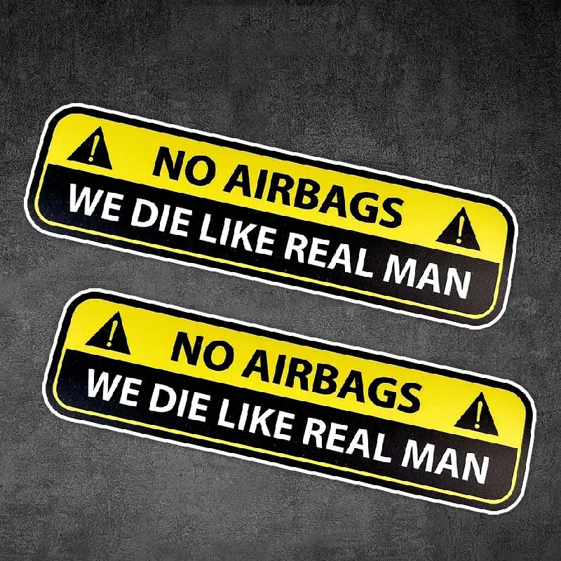 NO AIRBAGS Black Warning Car Sticker Self-adhesive Decal For Automotive Rear Window And Bumper Waterproof Sticker Y108
NO AIRBAGS Black Warning Car Sticker Self-adhesive Decal For Automotive Rear Window And Bumper Waterproof Sticker Y108
