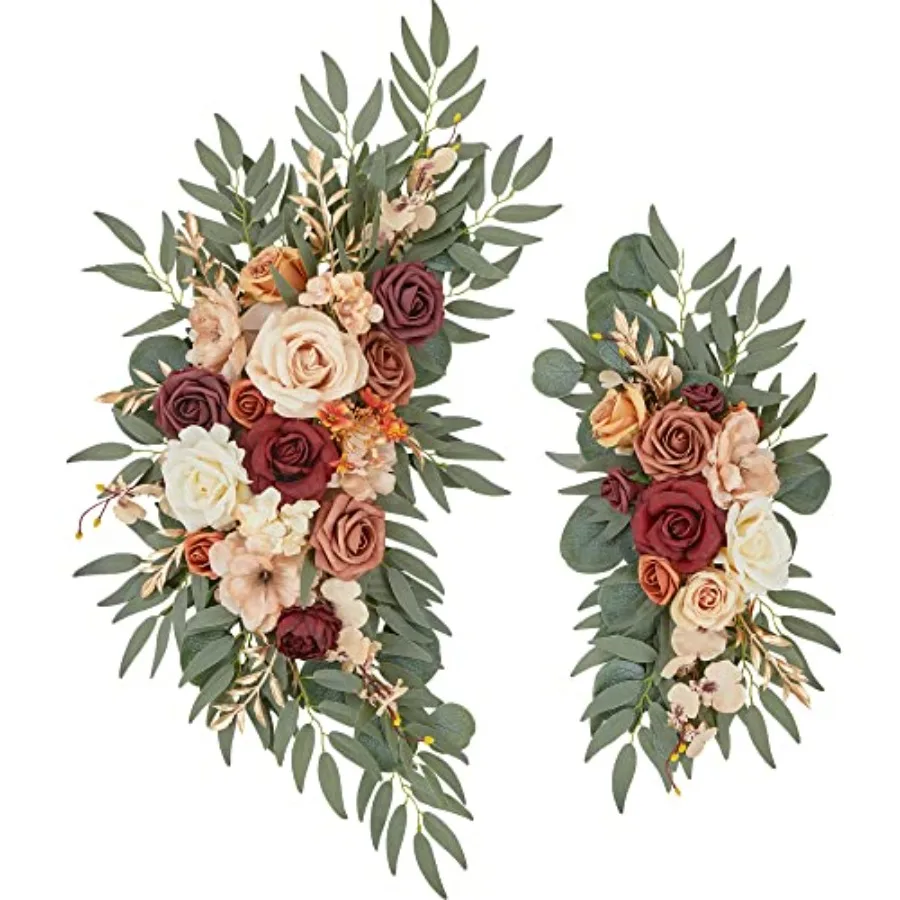 Wedding Arch Flowers Set of 2 Flower Swag Arrangements for Ceremony and Reception Backdrop, Terracotta Burnt Orange Artificial
Wedding Arch Flowers Set of 2 Flower Swag Arrangements for Ceremony and Reception Backdrop, Terracotta Burnt Orange Artificial