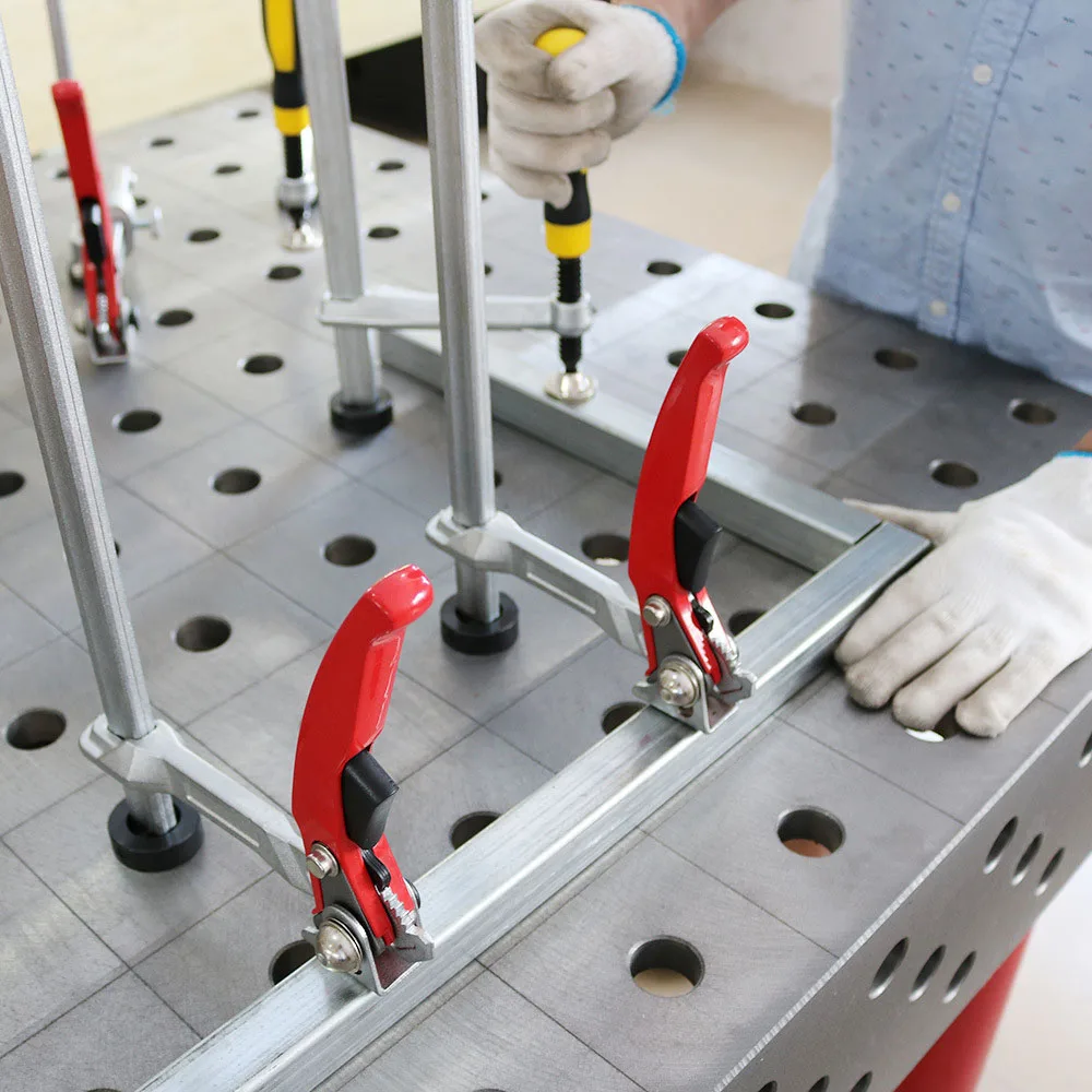2Pc Quick-Adjust Welding Fixture Vertical Workbench Surface Hold Down Clamp For 16mm/28mm Dog Hole For Welding Platform
2Pc Quick-Adjust Welding Fixture Vertical Workbench Surface Hold Down Clamp For 16mm/28mm Dog Hole For Welding Platform