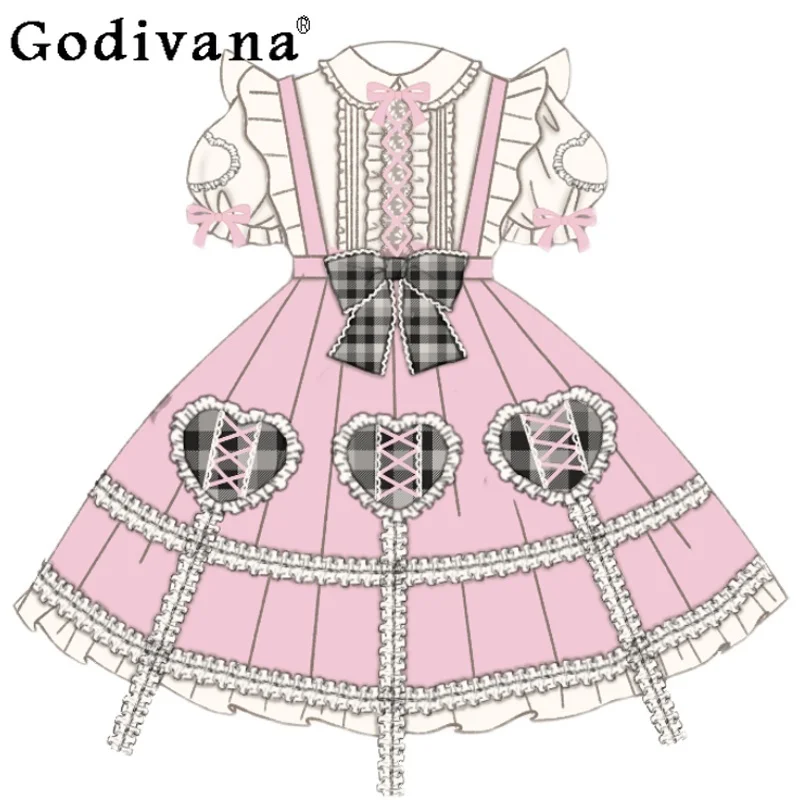 Women's Cosplay Costumes Lolita Daily Cute Shirt High Waist A Line Strap Short Skirt Set Female Sweet Cute Skirt Suits
Women's Cosplay Costumes Lolita Daily Cute Shirt High Waist A Line Strap Short Skirt Set Female Sweet Cute Skirt Suits