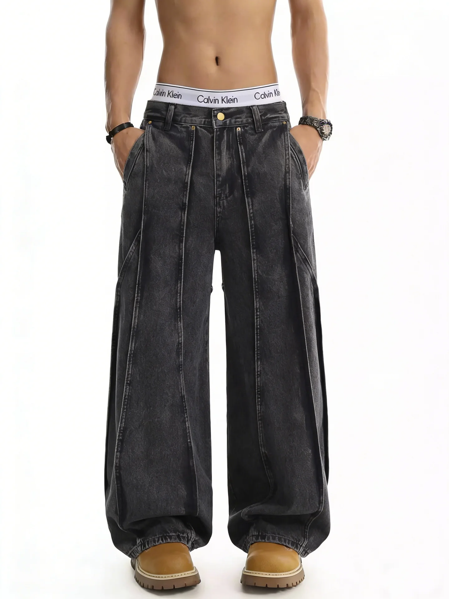 American High Street Fashion Brand Men's Summer Loose Wide Leg Straight Cut Denim Jeans Washed out Patchwork Youth Style
American High Street Fashion Brand Men's Summer Loose Wide Leg Straight Cut Denim Jeans Washed out Patchwork Youth Style