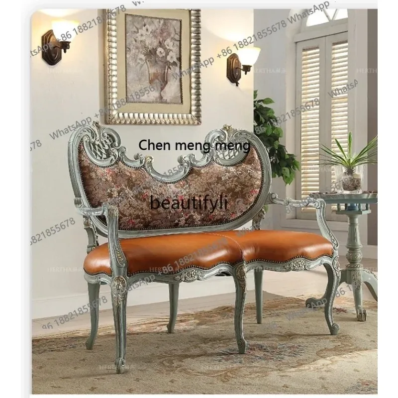 Французский двойной стул, импортная ткань из массива дерева, одиночный диван, антикварный стул
Французский двойной стул, импортная ткань из массива дерева, одиночный диван, антикварный стул