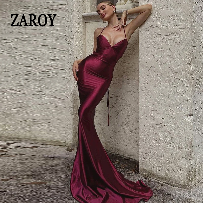 ZAROY Sexy Backless Lace Up Party Club Women Maxi Dress Sleeveless Elegant Wine Red Wedding Birthday Party Long Dresses Vestidos
ZAROY Sexy Backless Lace Up Party Club Women Maxi Dress Sleeveless Elegant Wine Red Wedding Birthday Party Long Dresses Vestidos