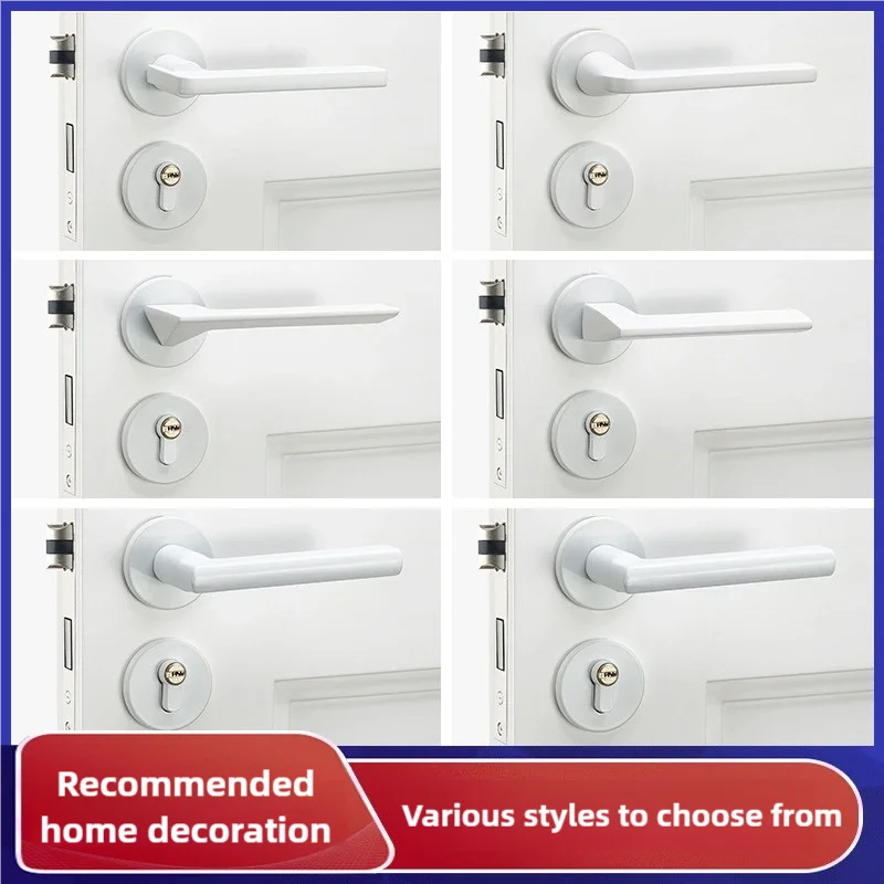 Cream air white series door lock Interior room lock Silent door split door handle Household universal
Cream air white series door lock Interior room lock Silent door split door handle Household universal