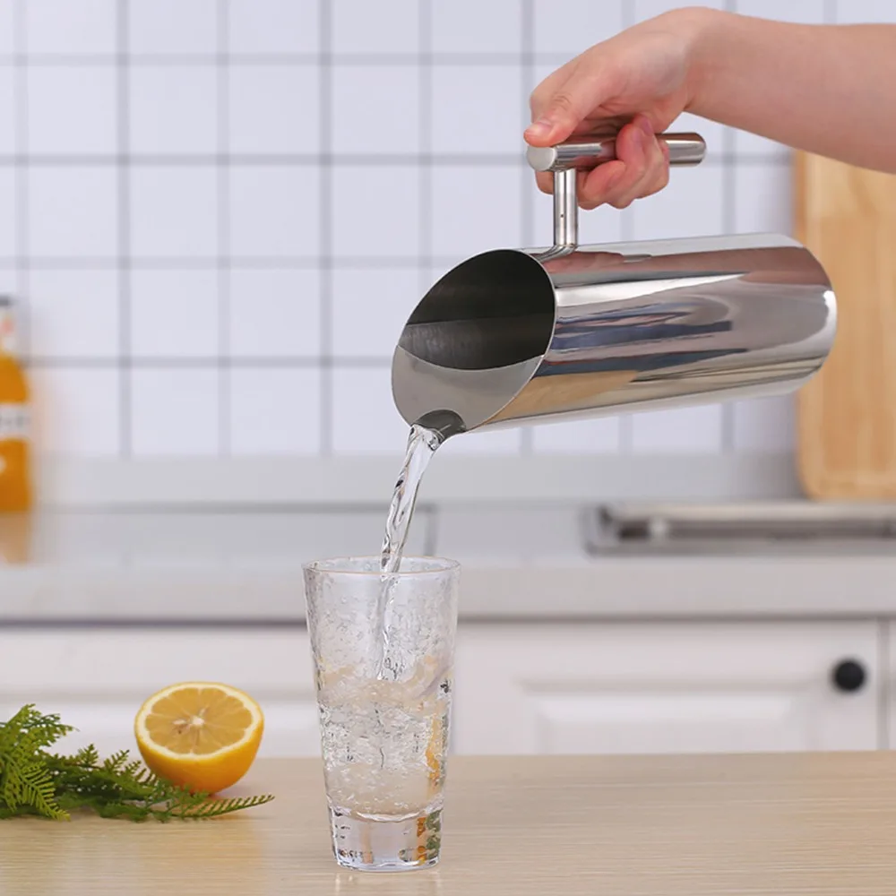 Stainless Steel Stainless Steel Pitcher Ergonomic Handle Heatproof Coffee Pitcher Large Capacity Streamlined Design
Stainless Steel Stainless Steel Pitcher Ergonomic Handle Heatproof Coffee Pitcher Large Capacity Streamlined Design