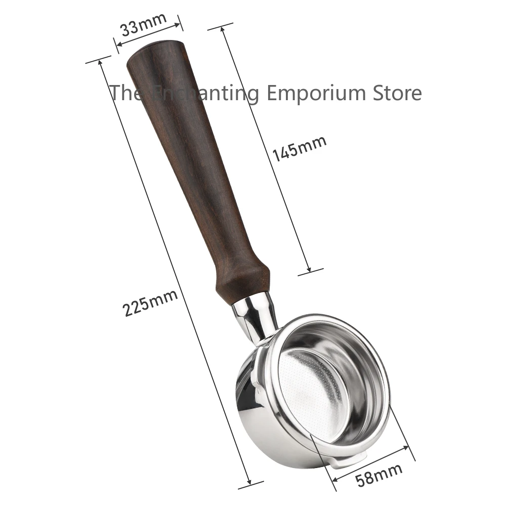 58mm 3 Ears Stainless Steel Bottomless Naked Portafilter Wooden Coffee Handle Cup Filter Basket Replacement
58mm 3 Ears Stainless Steel Bottomless Naked Portafilter Wooden Coffee Handle Cup Filter Basket Replacement