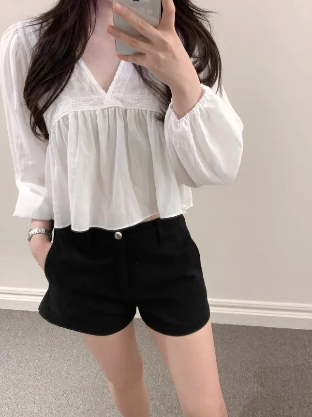 Chic ort Bubble Sve V-Ne Женская irt Красивое модное волокно из полиэстера Long Sve Осенняя новинка Sle Snowflake Bl...
Chic ort Bubble Sve V-Ne Женская irt Красивое модное волокно из полиэстера Long Sve Осенняя новинка Sle Snowflake Bl...