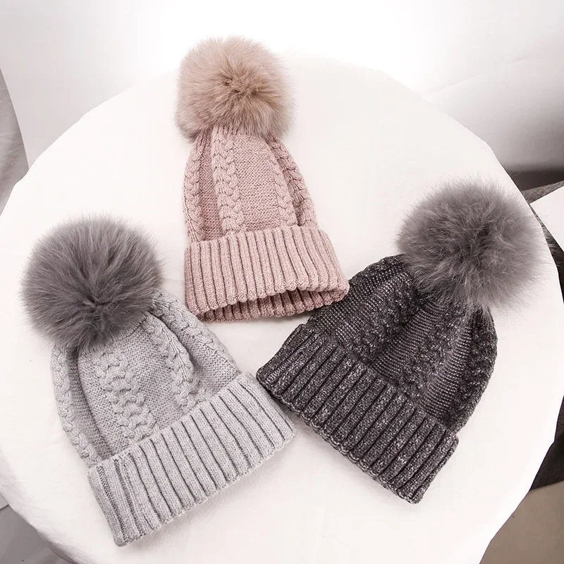 Ladies Black Pink Real Fox Fur Pom Poms Hats For Women Winter Outdoor Warm Cute Skullies Beanies Wool Ski Winter Hat
Ladies Black Pink Real Fox Fur Pom Poms Hats For Women Winter Outdoor Warm Cute Skullies Beanies Wool Ski Winter Hat