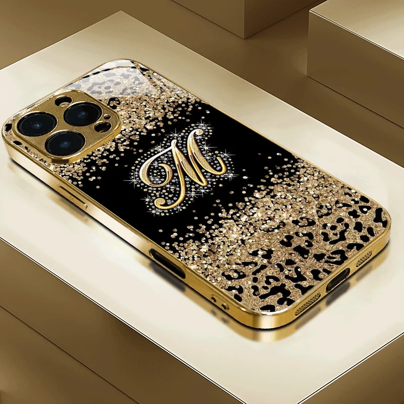 Leopard print diamond M style gold plated glass phone case for iPhone 17promax/ 16ProMax/16E/15Pro/14Plus/13ProMax/12/11Pro
Leopard print diamond M style gold plated glass phone case for iPhone 17promax/ 16ProMax/16E/15Pro/14Plus/13ProMax/12/11Pro