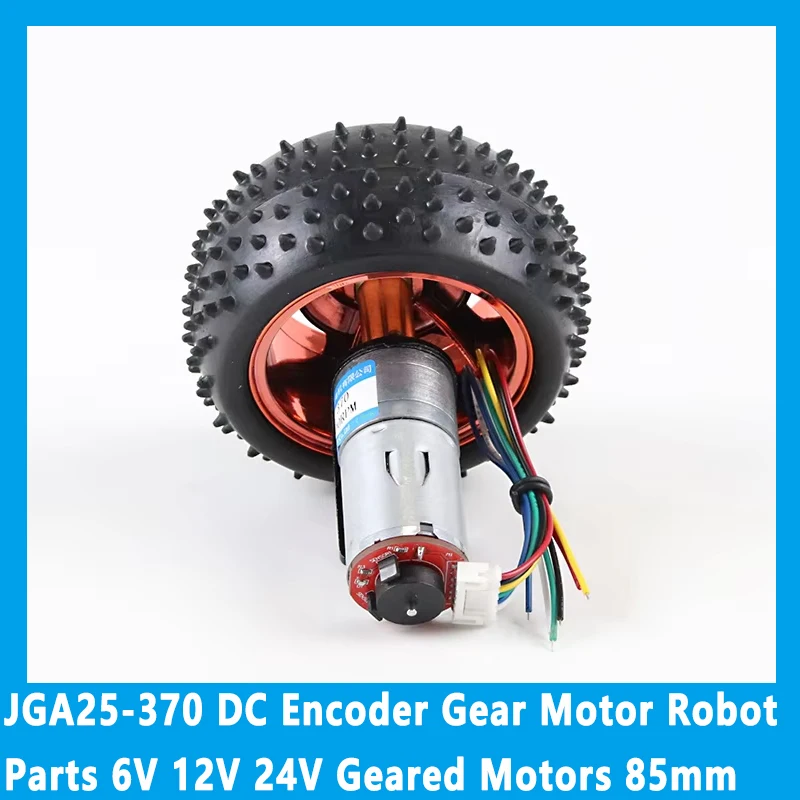 JGA25-370 DC Encoder Gear Motor Robot Parts 6V 12V 24V Geared Motors 85mm Wheel Kit Set Gearmotors for Robot Toy Car
JGA25-370 DC Encoder Gear Motor Robot Parts 6V 12V 24V Geared Motors 85mm Wheel Kit Set Gearmotors for Robot Toy Car
