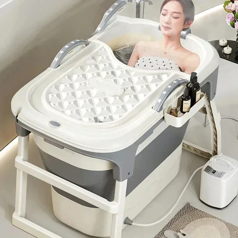 Modern Plastic Bathtub for Bathroom Simple Thickened Portable Folding Bathtub Sitting Bath Steaming Household Portable Bathtubs
Modern Plastic Bathtub for Bathroom Simple Thickened Portable Folding Bathtub Sitting Bath Steaming Household Portable Bathtubs