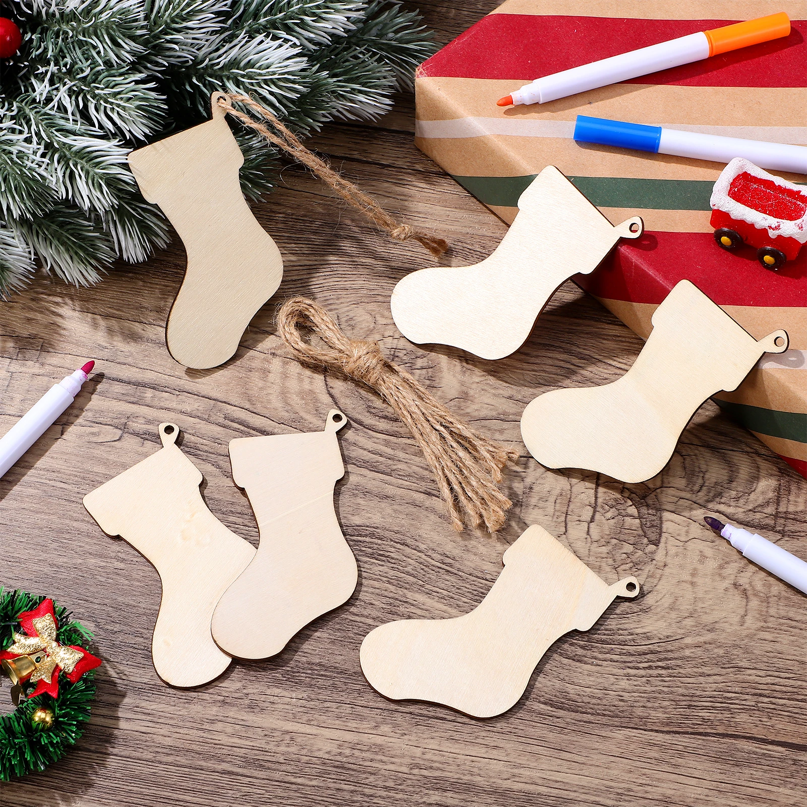 50 Pcs Wooden Christmas Stockings Decorations Blank Ornaments Hanging Home Vintage Unfinished
50 Pcs Wooden Christmas Stockings Decorations Blank Ornaments Hanging Home Vintage Unfinished