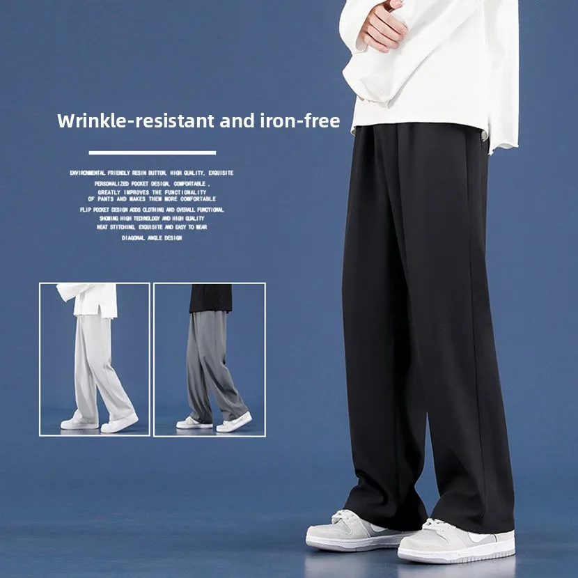 Удобные тонкие повседневные мужские брюки свободного кроя с широкими штанинами, спортивные осенние длинные брюки, молодежные модные прямые брюки-трубы
Удобные тонкие повседневные мужские брюки свободного кроя с широкими штанинами, спортивные осенние длинные брюки, молодежные модные прямые брюки-трубы