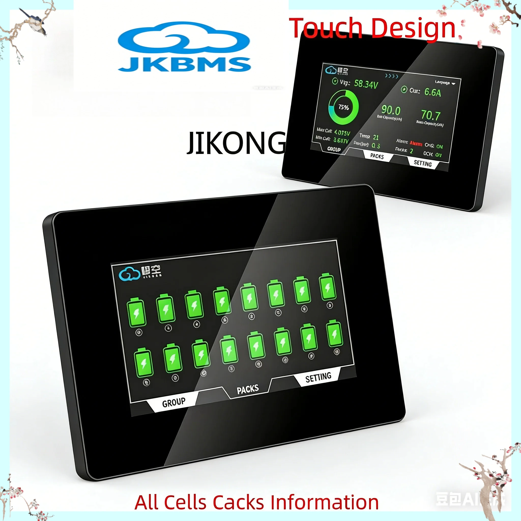 V19 JK-PB2A16S20P 7inch 4.3inch Touch Screen Display Perfectly Matched With JIKONG V19 Energy Etorage BMS(JIKONG PB BMS))TC
V19 JK-PB2A16S20P 7inch 4.3inch Touch Screen Display Perfectly Matched With JIKONG V19 Energy Etorage BMS(JIKONG PB BMS))TC