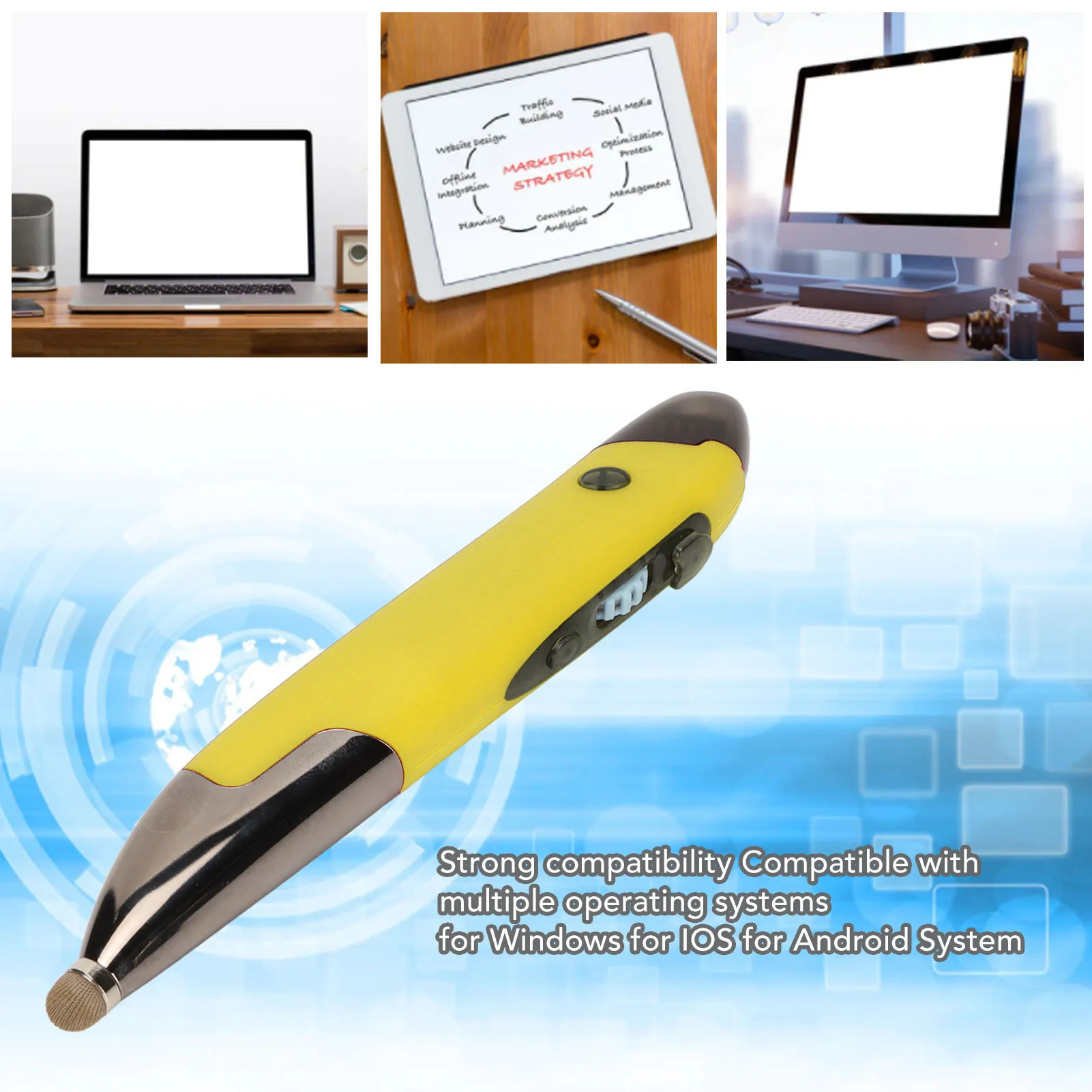 Wireless Pen Mouse Sensitive Touch Head Silent Rechargeable Small Portable Bluetooth 2.4g Dual Mode Pen Mouse for Laptop
Wireless Pen Mouse Sensitive Touch Head Silent Rechargeable Small Portable Bluetooth 2.4g Dual Mode Pen Mouse for Laptop