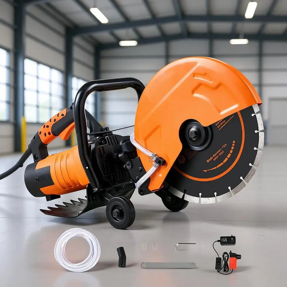 Electric Concrete Saw, 12 in, 1800 W Motor Circular Saw Cutter with Max. 4.5 in Adjustable Cutting Depth, Wet Disk Saw Cutter In
Electric Concrete Saw, 12 in, 1800 W Motor Circular Saw Cutter with Max. 4.5 in Adjustable Cutting Depth, Wet Disk Saw Cutter In