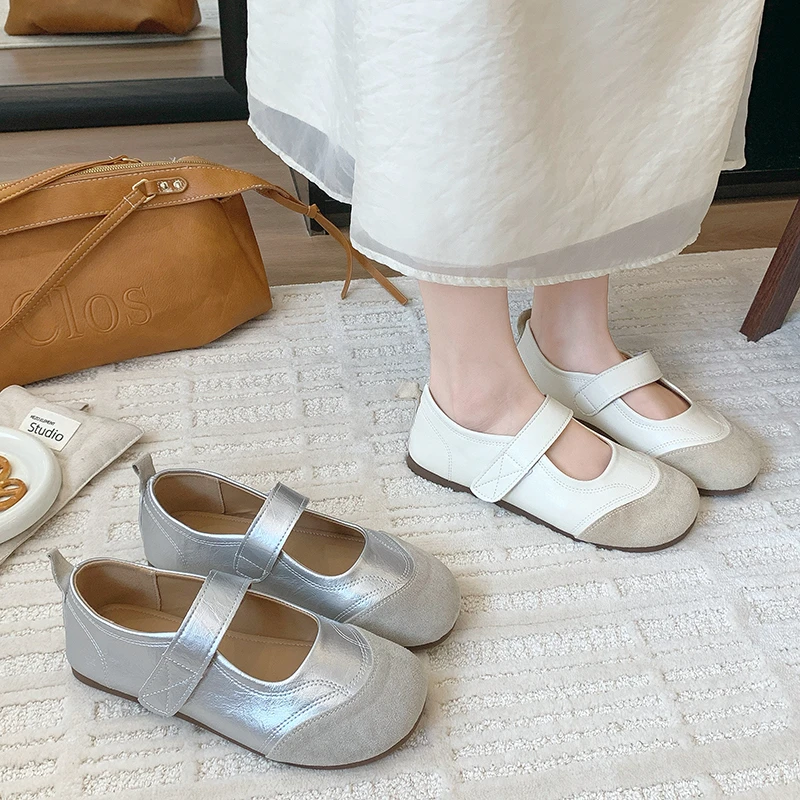 Women Retro Spliced Mary Jane Flats Single Strap Square Toe Soft Leather Daily Shoes Multi Color Sandalias Mujer Moda Comfort
Women Retro Spliced Mary Jane Flats Single Strap Square Toe Soft Leather Daily Shoes Multi Color Sandalias Mujer Moda Comfort