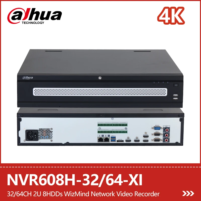 Dahua 32/64CH 2U 8HDDs Network Video Recorder NVR608H-32-XI NVR608H-64-XI Face Detection&Recognition Perimeter Protection AI
Dahua 32/64CH 2U 8HDDs Network Video Recorder NVR608H-32-XI NVR608H-64-XI Face Detection&Recognition Perimeter Protection AI