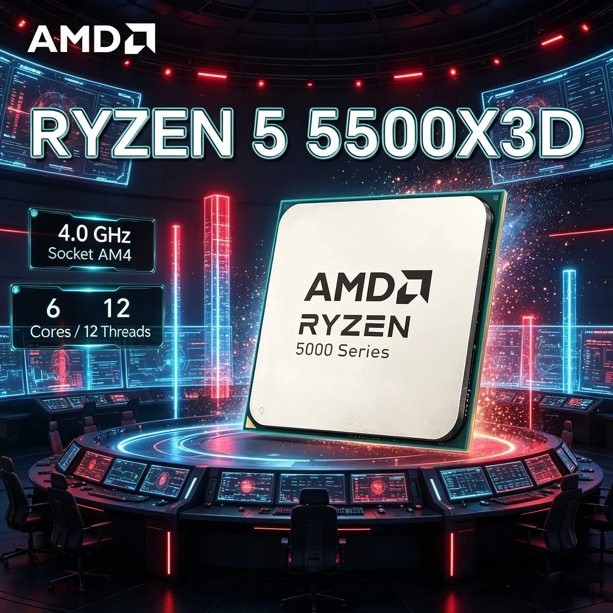 NEW AMD Ryzen 5 5500X3D Processor DDR4 L3=96M 105W 73GHz 6-Core 12-Thread Socket AM4 Gaming NM R5 5500X3D No fan
NEW AMD Ryzen 5 5500X3D Processor DDR4 L3=96M 105W 73GHz 6-Core 12-Thread Socket AM4 Gaming NM R5 5500X3D No fan