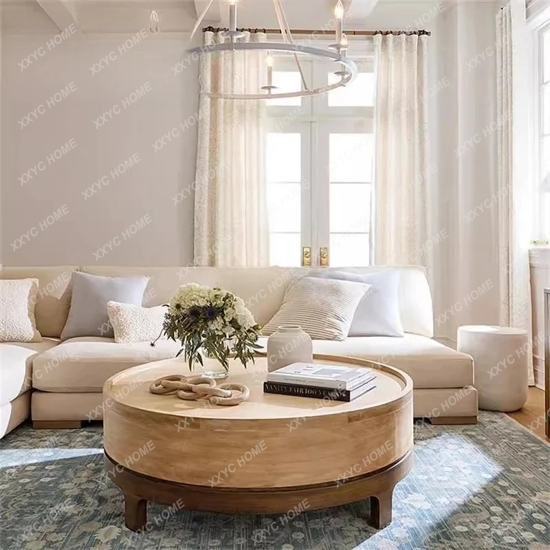 Furniture Solid wood pastoral rural tea table Log round coffee table
Furniture Solid wood pastoral rural tea table Log round coffee table