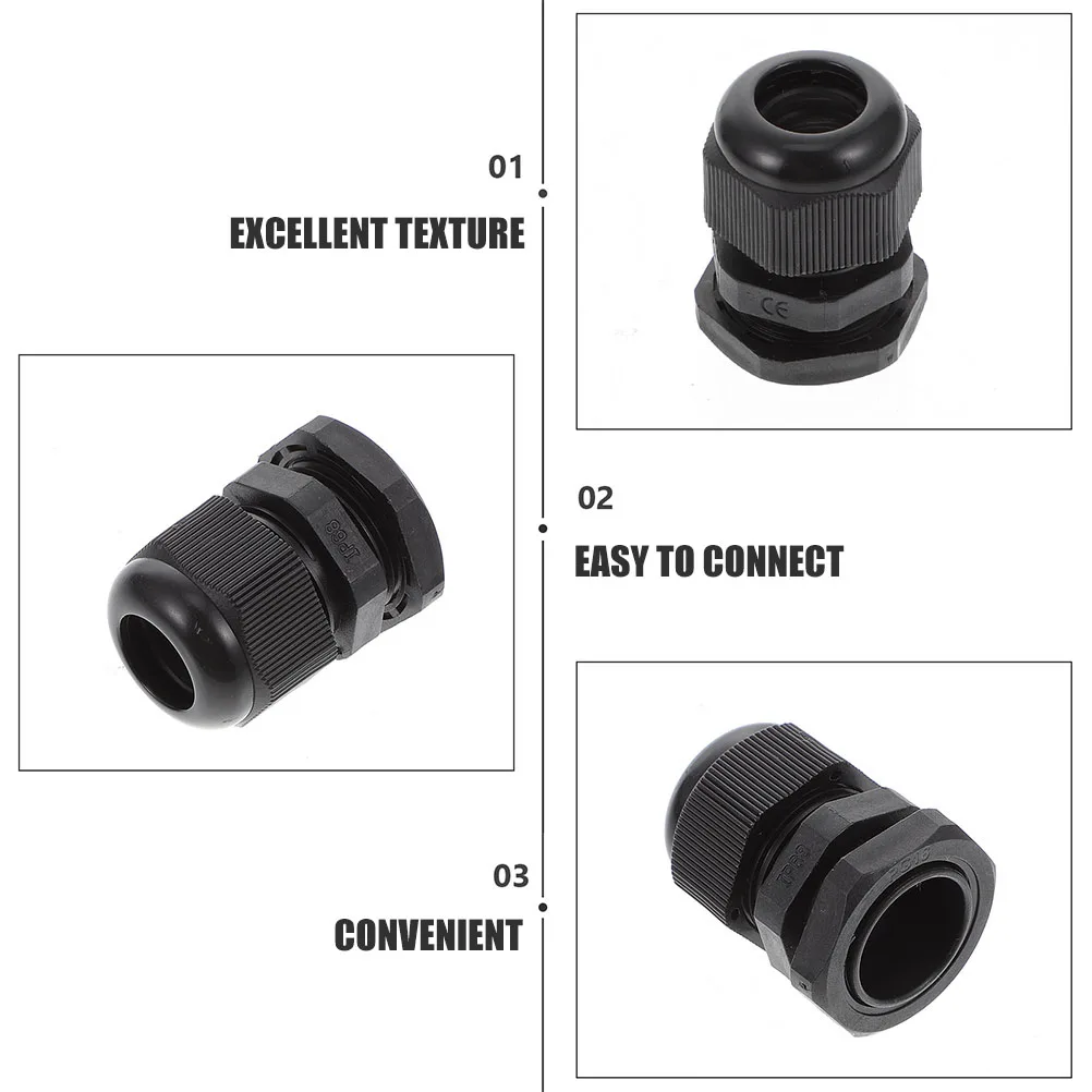 20 Pcs NPT Waterproof Cable Gl s Strain Relief Cord Connectors Black Small Electrical Adapters Protector Joint Parts
20 Pcs NPT Waterproof Cable Gl s Strain Relief Cord Connectors Black Small Electrical Adapters Protector Joint Parts