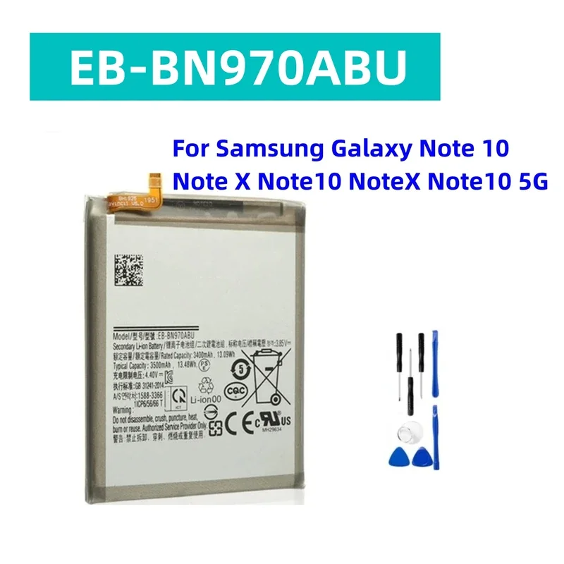 New EB-BN970ABU Replacement 3500mAh Battery For Samsung Galaxy Note 10 Note X Note10 NoteX Note10 5G Batteries Tools
New EB-BN970ABU Replacement 3500mAh Battery For Samsung Galaxy Note 10 Note X Note10 NoteX Note10 5G Batteries Tools