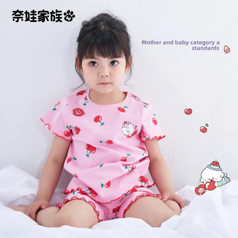 Neva Fly Summer Children's T-irt orts Set Home Clothes Vest Strap Home Comfortable Breathable Cartoon Print Baby Clothes
Neva Fly Summer Children's T-irt orts Set Home Clothes Vest Strap Home Comfortable Breathable Cartoon Print Baby Clothes