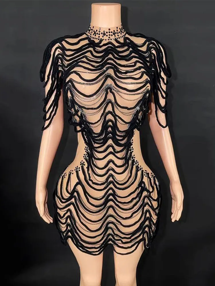 High Quality Rhinestone Yarn Splicing Chain Elastic Dress 2024 New Fashion Custom Women'S Clothing
High Quality Rhinestone Yarn Splicing Chain Elastic Dress 2024 New Fashion Custom Women'S Clothing