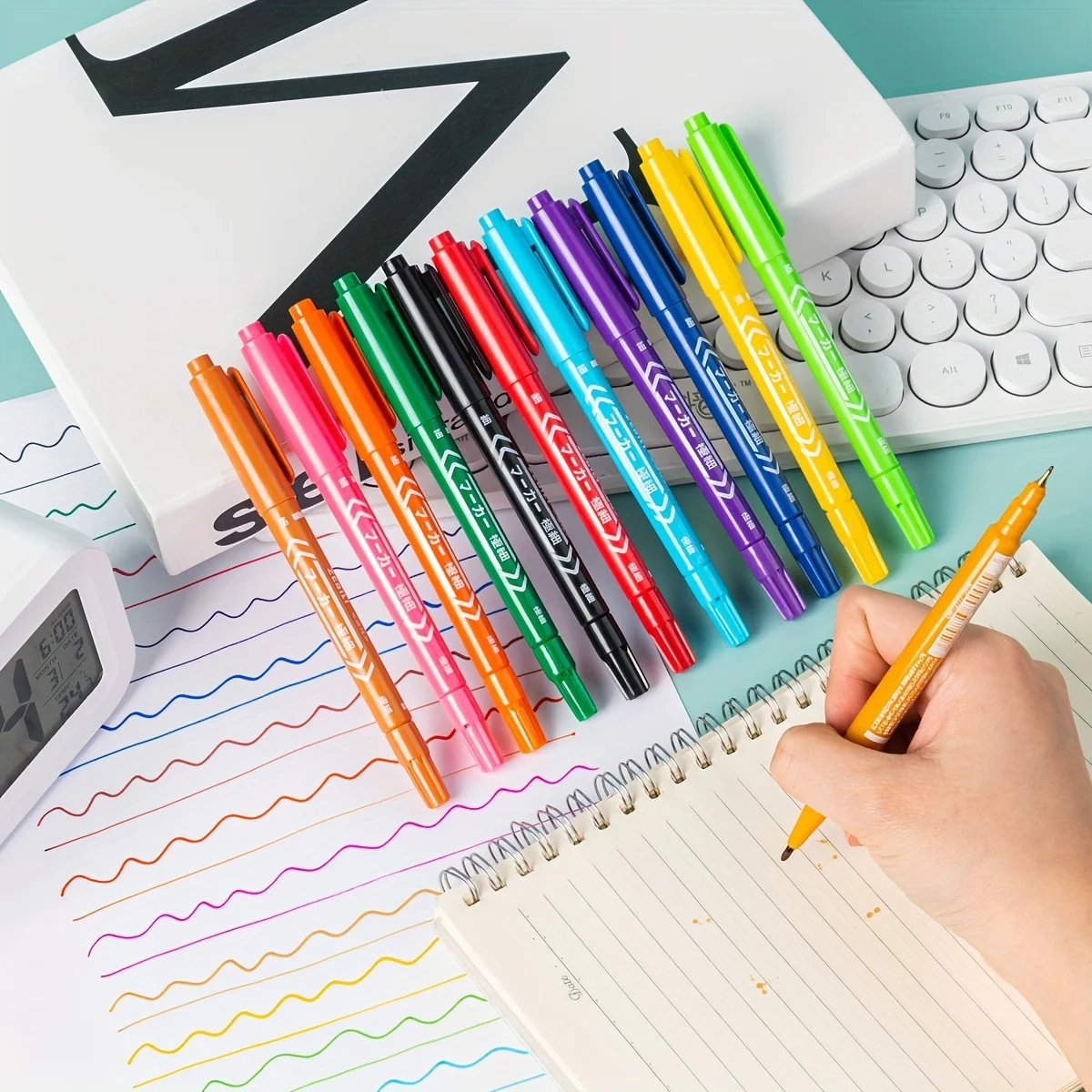 12pcs Dual-Tip Colored Markers for Artists Quick-Dry, High-Capacity Ink, Journaling, and Woodworking Projects, Drawing Tools
12pcs Dual-Tip Colored Markers for Artists Quick-Dry, High-Capacity Ink, Journaling, and Woodworking Projects, Drawing Tools