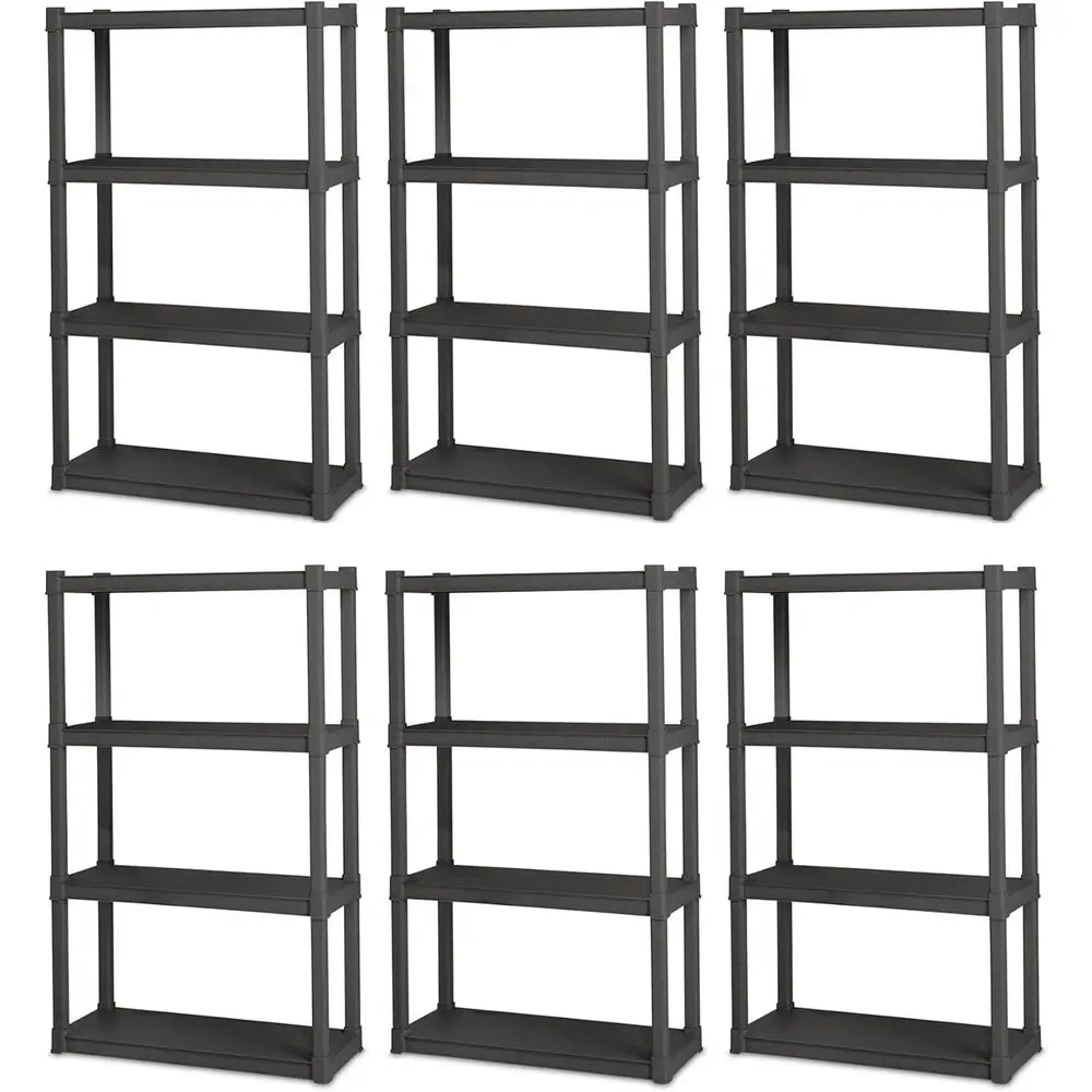 Sterilite 6-Pack 4 Shel Unit, Heavy-Duty Shelving Storage and Utility Rack - Standing Plastic Organizer Shelves or Kitchen, Bath
Sterilite 6-Pack 4 Shel Unit, Heavy-Duty Shelving Storage and Utility Rack - Standing Plastic Organizer Shelves or Kitchen, Bath