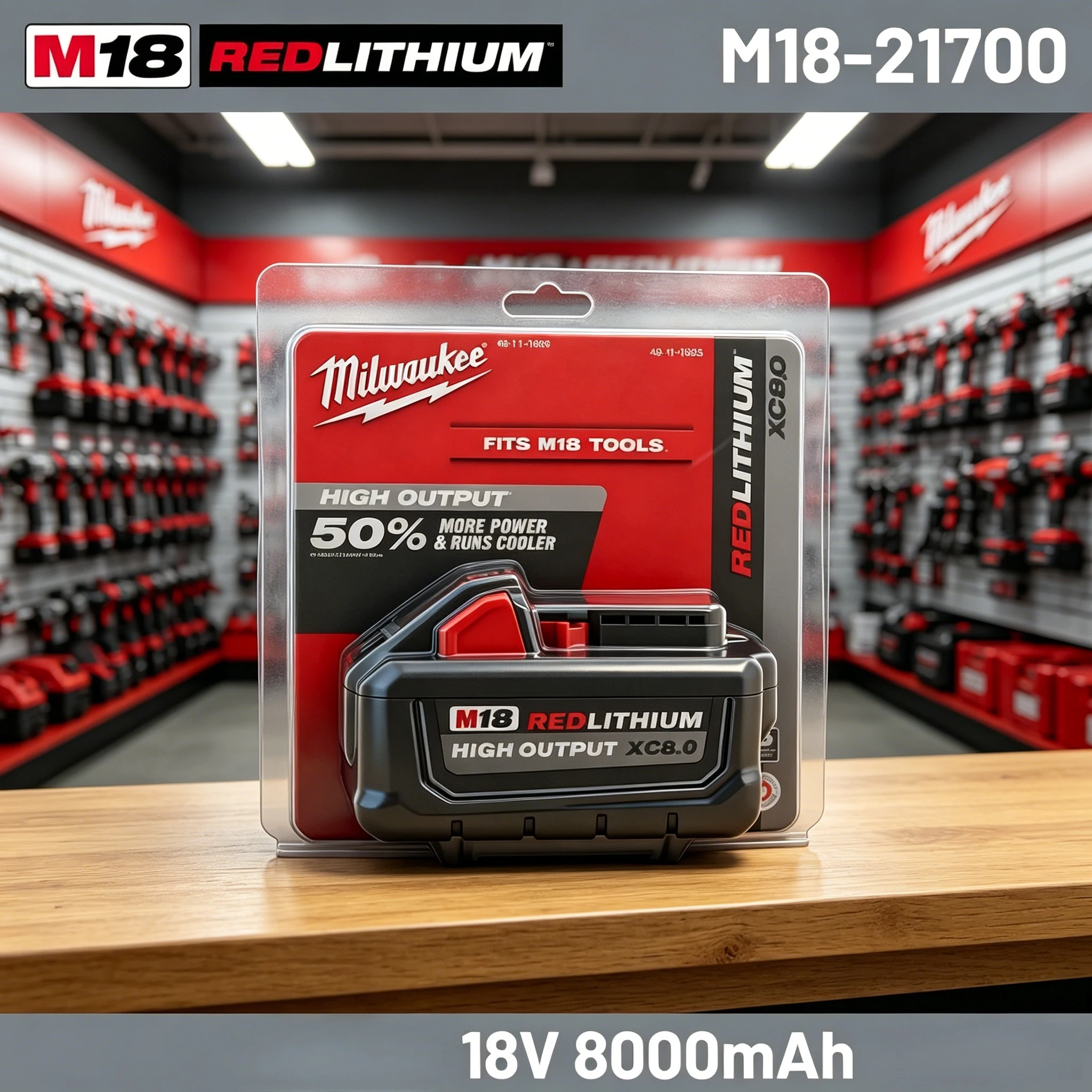 Milwaukee M18 REDLITHIUM Battery 6.0Ah 48-11-1860 Genuine Replacement Battery Pack Fits All Milwaukee 18V Cordless Tools
Milwaukee M18 REDLITHIUM Battery 6.0Ah 48-11-1860 Genuine Replacement Battery Pack Fits All Milwaukee 18V Cordless Tools