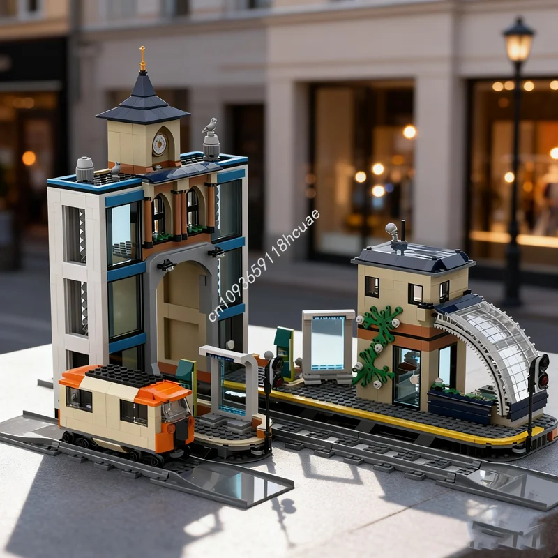 957 шт. MOC центральный поезд, городская поезда, модель, строительные блоки, рождественские подарки, идея игрушки «сделай сам», образовательный кирпич, детский день рождения
957 шт. MOC центральный поезд, городская поезда, модель, строительные блоки, рождественские подарки, идея игрушки «сделай сам», образовательный кирпич, детский день рождения