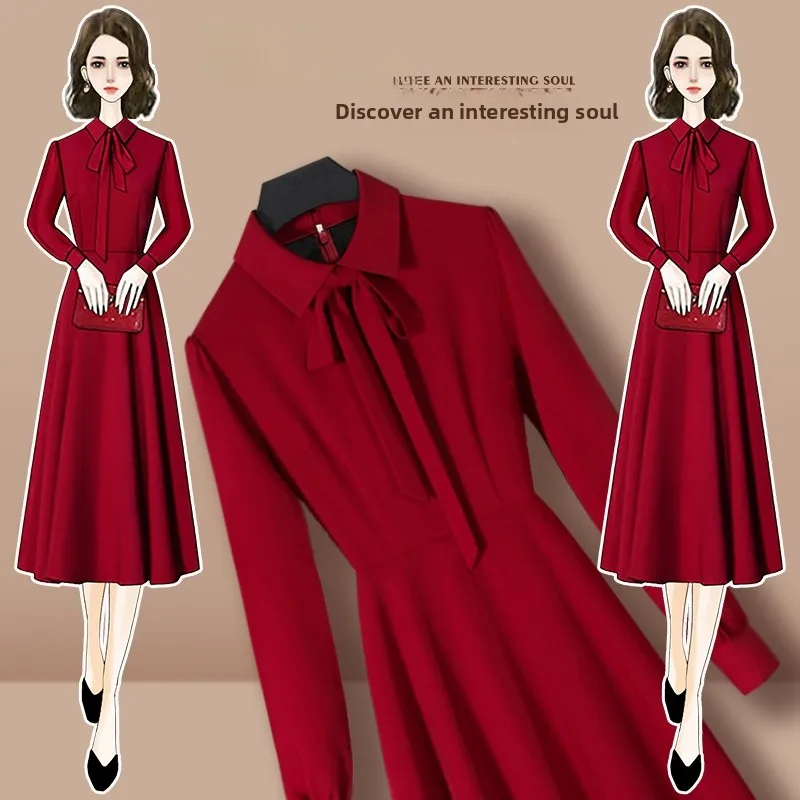 Red Wedding Dress Engagement Party Autumn Winter Formal Dress New Bride Sensation Commencement Home Wine Ceremony Dress
Red Wedding Dress Engagement Party Autumn Winter Formal Dress New Bride Sensation Commencement Home Wine Ceremony Dress